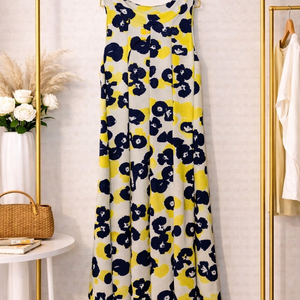 Haani Yellow and Blue Floral Maxi Dress